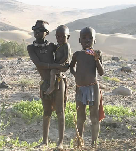 Himba Kids at Serra Cafema Camp Northwest Namibia