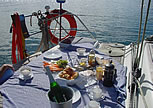 Breakfast aboard Outeniqua.  Knysna Head South Africa with vacationtechnician.com